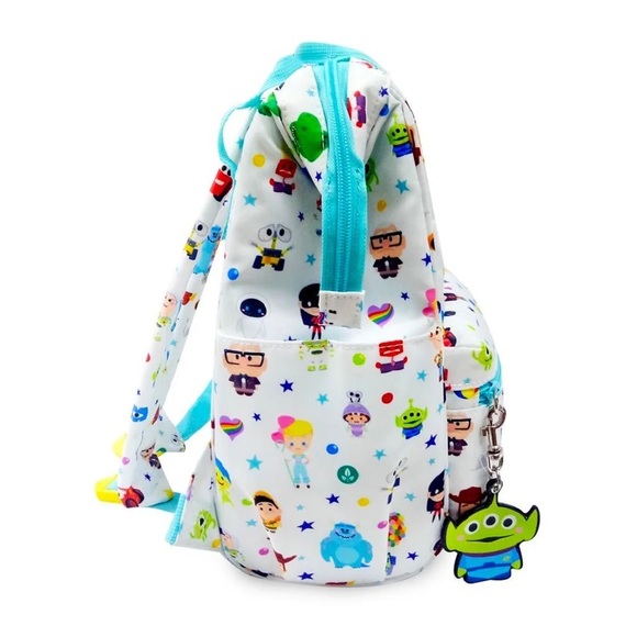 Disney Pixar Small Kid Backpack 12" Tall Toy Story, Cars, Up White Multi-Color - Picture 3 of 12